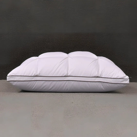 White goose down pillow with pure cotton cover in rectangular 48x74cm size