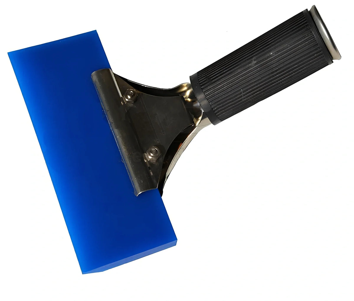 Stainless steel handled car cleaning tools with blue rubber water scraper blade measuring 13x16cm