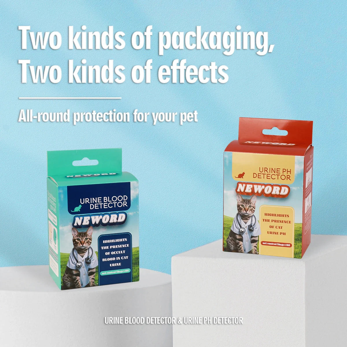Cat Litter Self Checking Particles 5PC Set in brown and green, showing colour-changing moisture detection