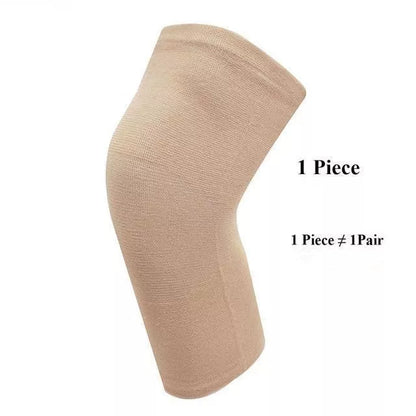 Knee support sleeves for joint pain and arthritis relief in black, skin, and gray