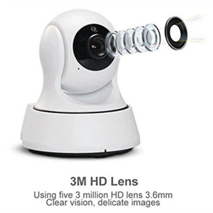 720p HD Wi-Fi home security camera with night vision and sleek, modern design