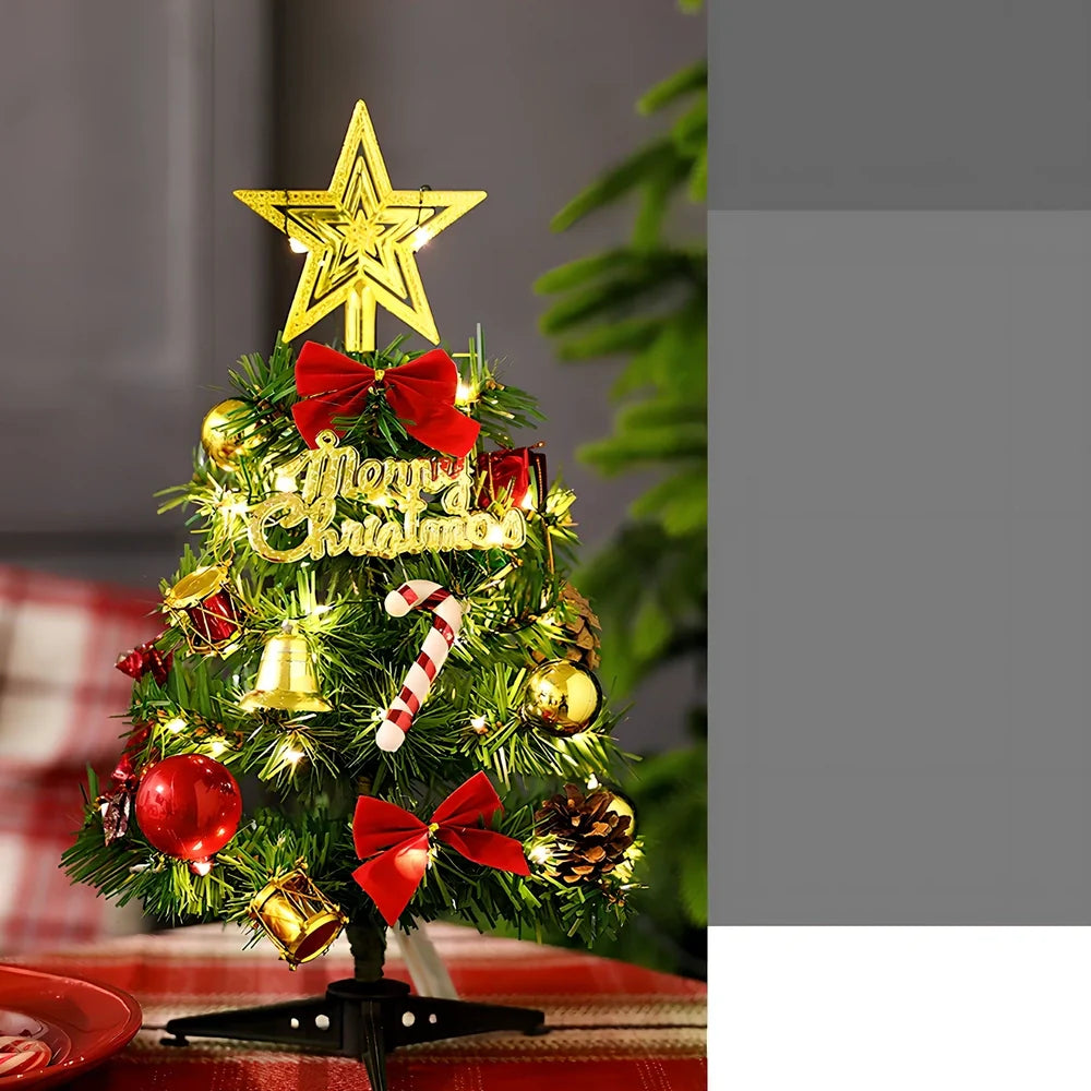30cm PVC mini Christmas tree with 180g weight for compact holiday decorating