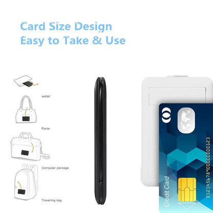 Multifunctional Travel Survival Card All-in-One Data Cable in black, compact design for easy travel
