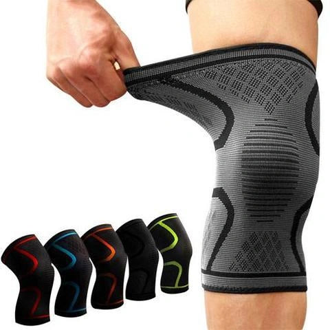 Anti-slip breathable knee support in various colours and sizes