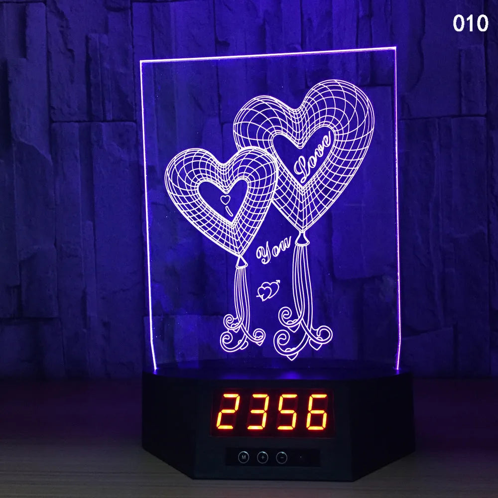 Glowing 3D dolphin LED night light with wireless charging base and remote control on bedside table