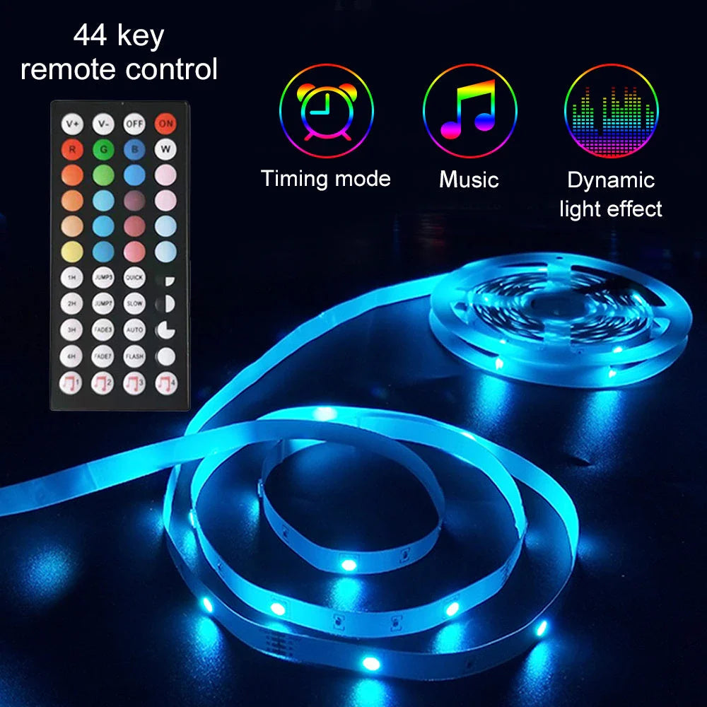 Versatile RGB LED strip lights for customizable home decor and ambient lighting