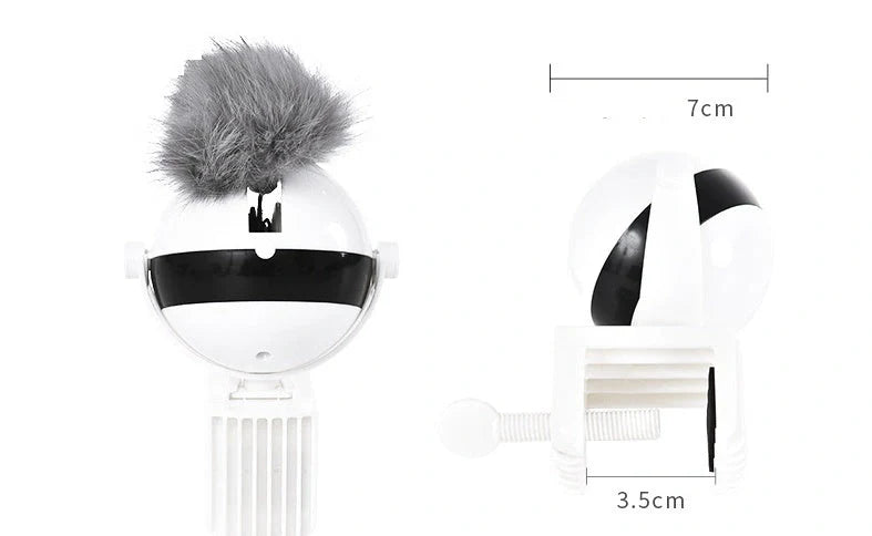 Interactive electronic cat toy with motion for feline fun and exercise