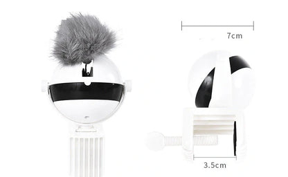 Interactive electronic cat toy with motion for feline fun and exercise
