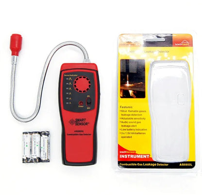 AS8800L portable flammable gas detector with LED alarm lights