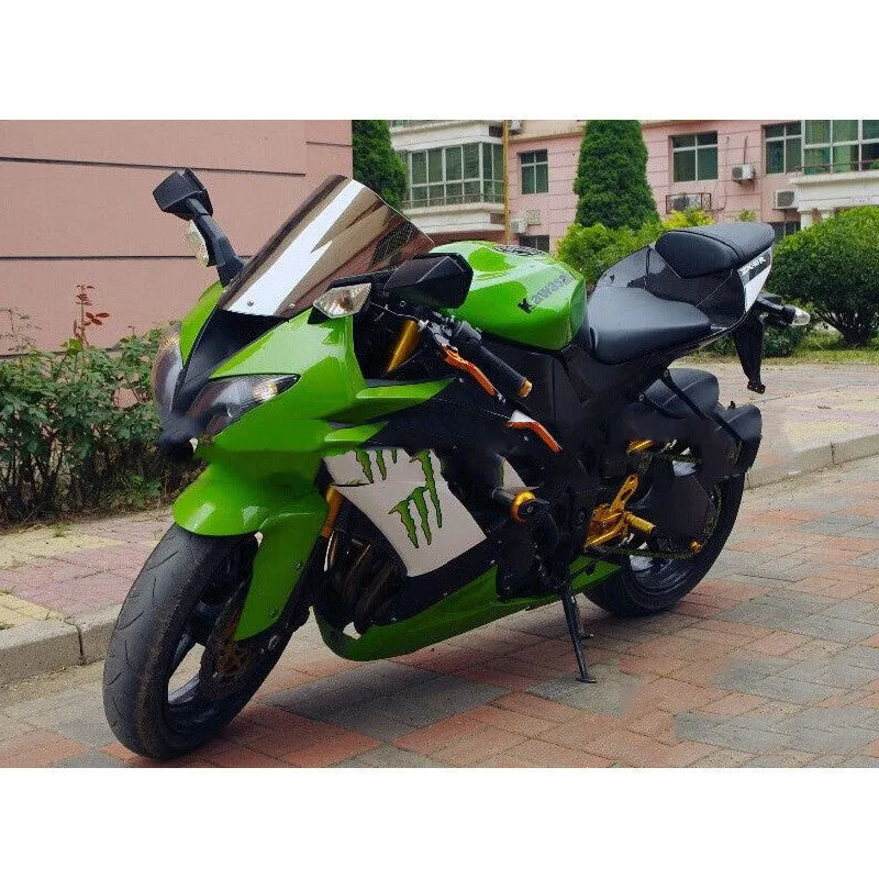 Blue and brown motorcycle windscreen for Kawasaki ZX-6R 636 and ZX-10R models