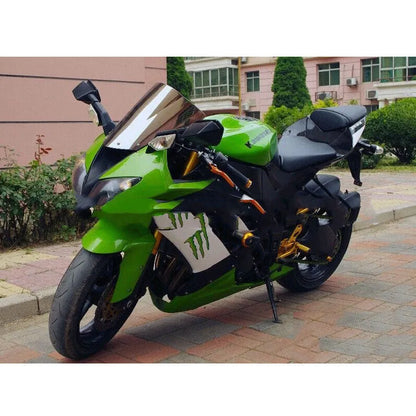 Blue and brown motorcycle windscreen for Kawasaki ZX-6R 636 and ZX-10R models