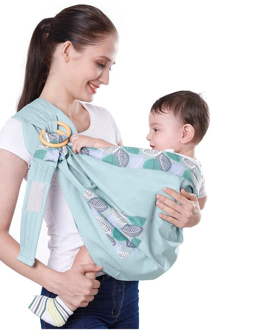 Adjustable baby wrap carrier sling in various colors for comfortable infant carrying
