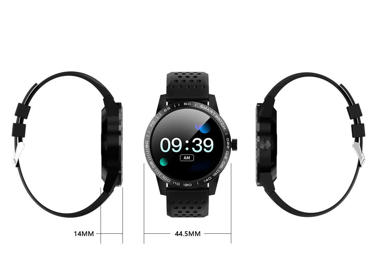 T2 smart bracelet with colour screen displaying heart rate and activity data
