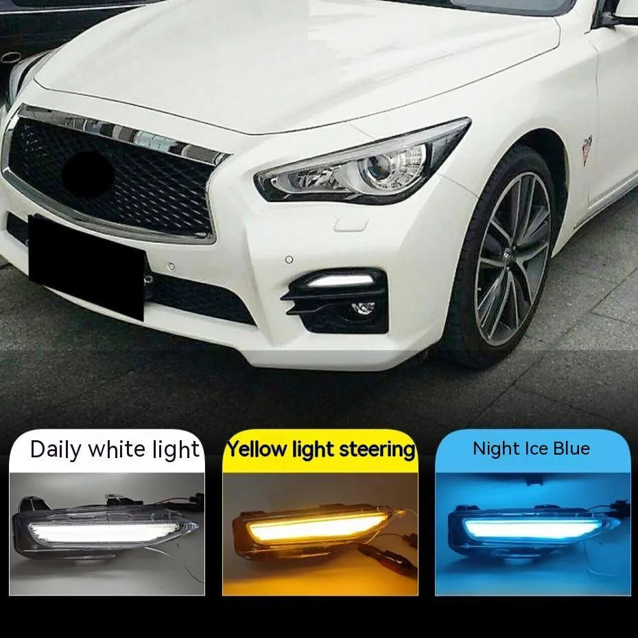 Infiniti Q50 Q70 front bumper LED daytime running lamp with turn signal function