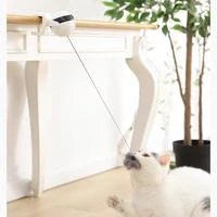 Interactive electronic cat toy with motion for feline fun and exercise
