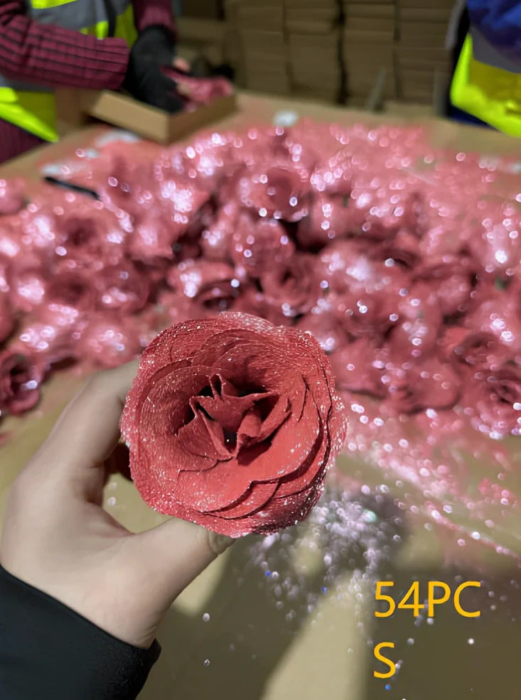 Personalised Valentine's Day preserved bridal bouquet with manual processing in multiple colour options