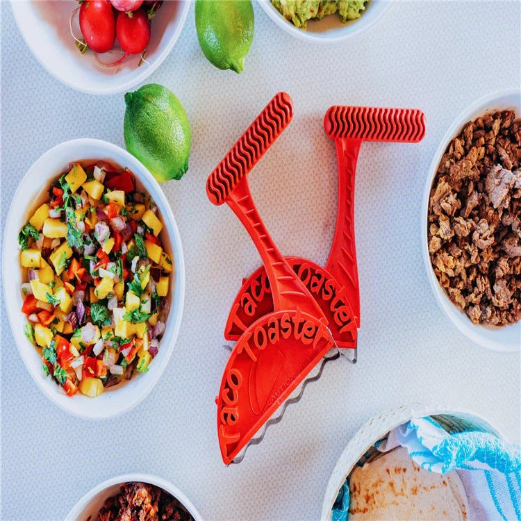 Taco Toaster for making healthy, crispy taco shells without oil