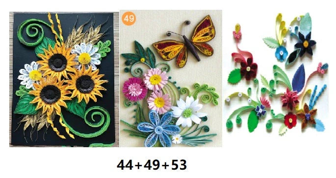 DIY Paper Craft Quill Art Kit with assorted colour paper strips and crafting tools