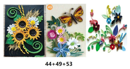 DIY Paper Craft Quill Art Kit with assorted colour paper strips and crafting tools