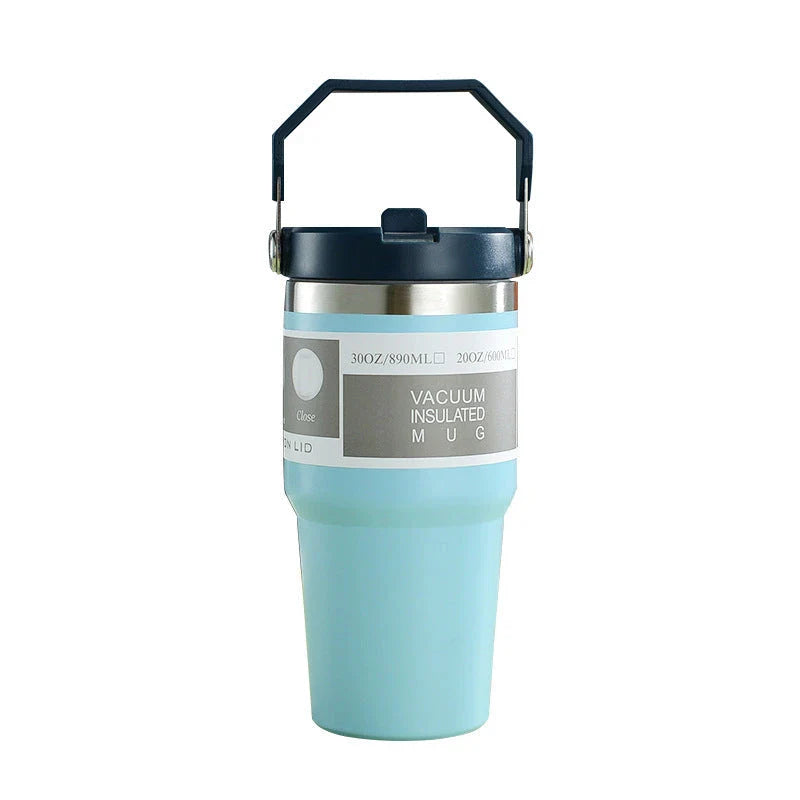 Premium stainless steel insulated tumbler with double-wall vacuum technology, available in multiple vibrant colors and sizes