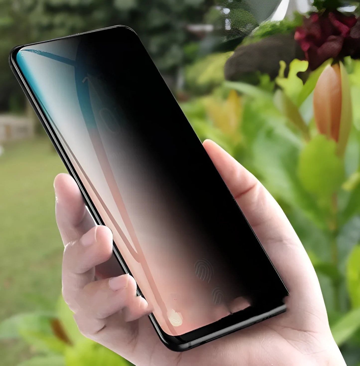 Full coverage tempered glass screen protector for Samsung Galaxy smartphones showing edge-to-edge design