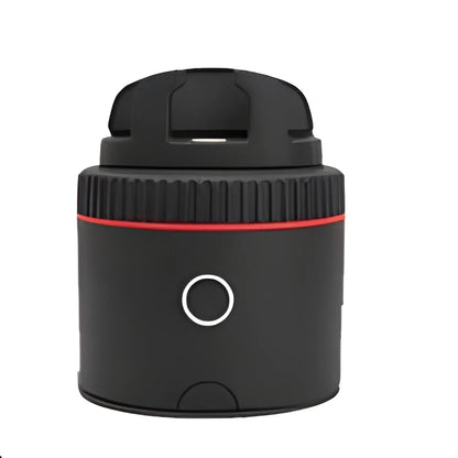 Matte black PIVO facial tracking smartphone mount showing 360-degree rotation for automated video.
