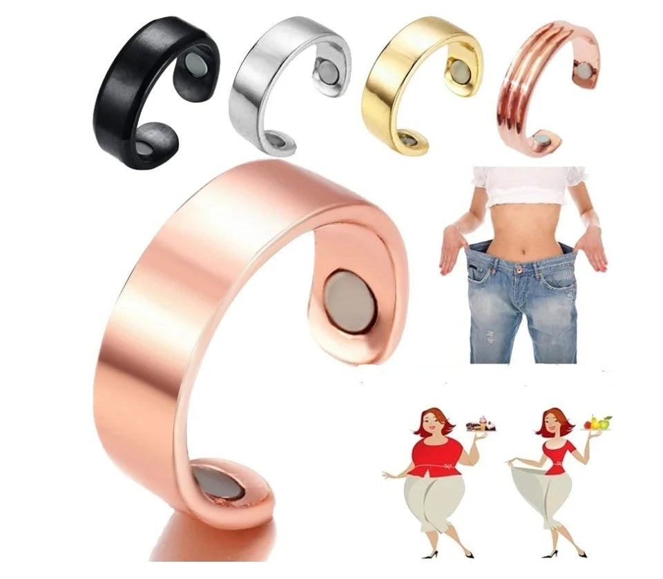 Adjustable Anti-Snoring Acupressure Ring in various colors and styles for sleep apnea and snoring relief