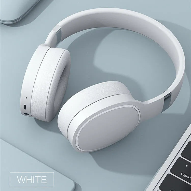 Wireless Bluetooth headphones in black, blue, grey or white colour options showing 40mm speaker drivers.