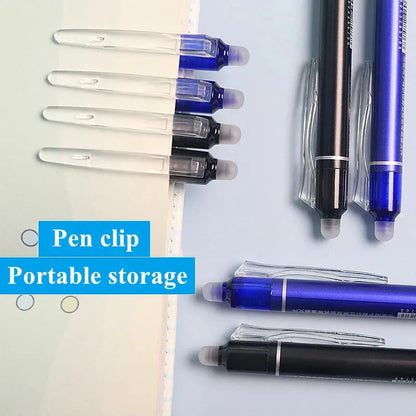 Hot Erasable Push Gel Pen with 0.5mm stainless steel nib and plastic shell.