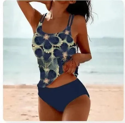Retro high waist bikini swimsuit with strappy dot print in polyester fabric