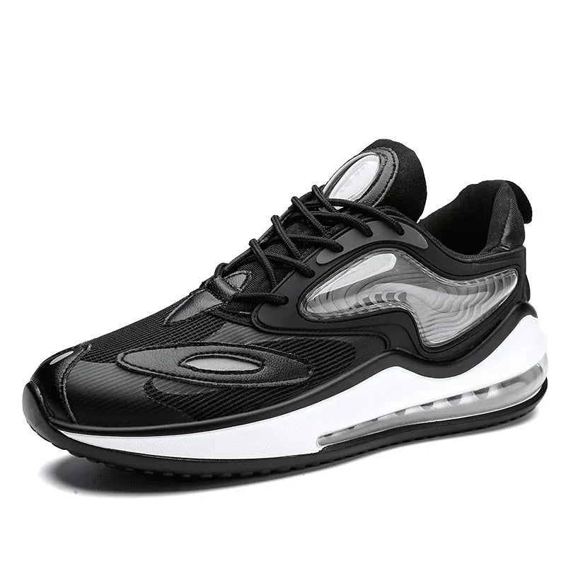 Men's casual shoes in Space Black with a rubber sole and air cushion height feature