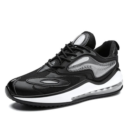 Men's casual shoes in Space Black with a rubber sole and air cushion height feature