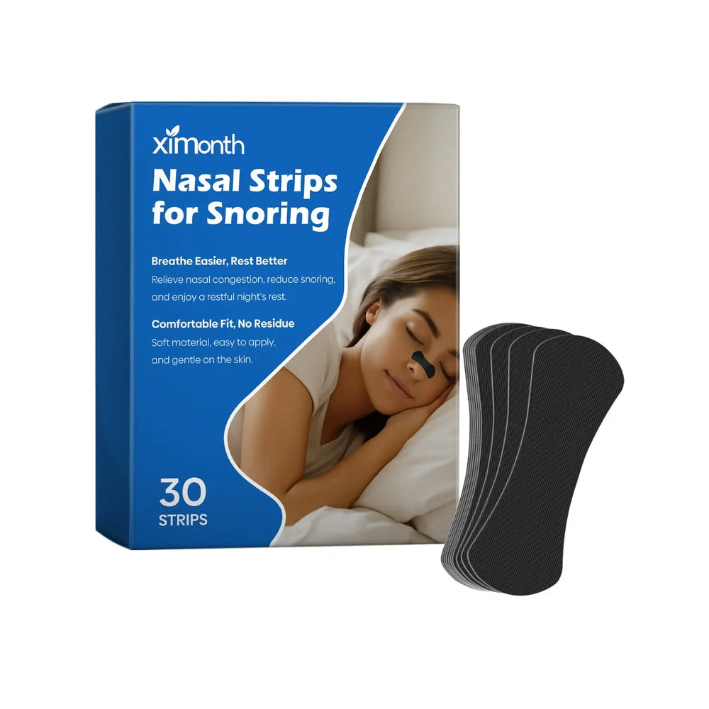 30 anti-snoring nasal adhesive strips with water-based formula for nighttime breathing improvement