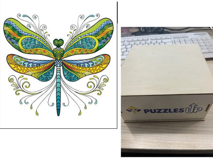 Animal Puzzle Set in A3 size with wooden storage box, vibrant animal designs for educational fun