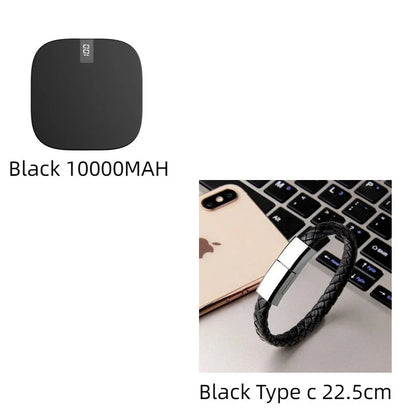 10000mAh mini power bank with digital display showing battery percentage