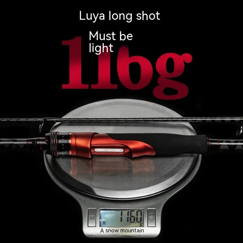 Carbon ultralight fishing rod showing straight handle and pikestaff style options