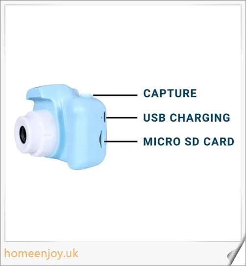 Digital Retro Camera and Recorder with 2-inch Screen, 1080p Video, and Multicolor Retro Design