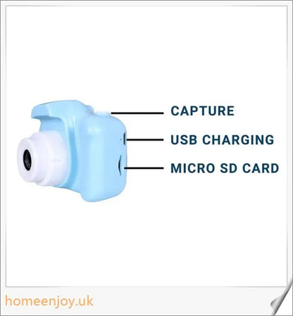 Digital Retro Camera and Recorder with 2-inch Screen, 1080p Video, and Multicolor Retro Design