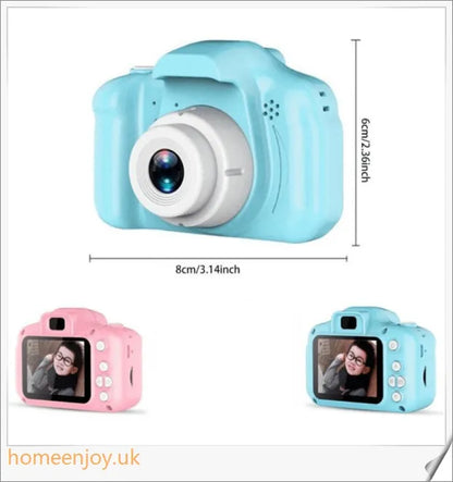 Digital Retro Camera and Recorder with 2-inch Screen, 1080p Video, and Multicolor Retro Design
