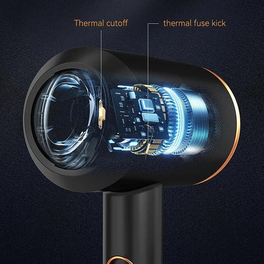 High-speed negative ion hair dryer with diffuser for fast, frizz-free drying and salon-quality results