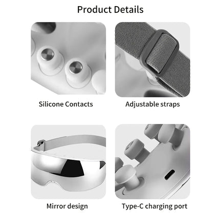 Premium Electric Eye Massager with Hot Compress and Bluetooth Music for Relaxation and Eye Fatigue Relief