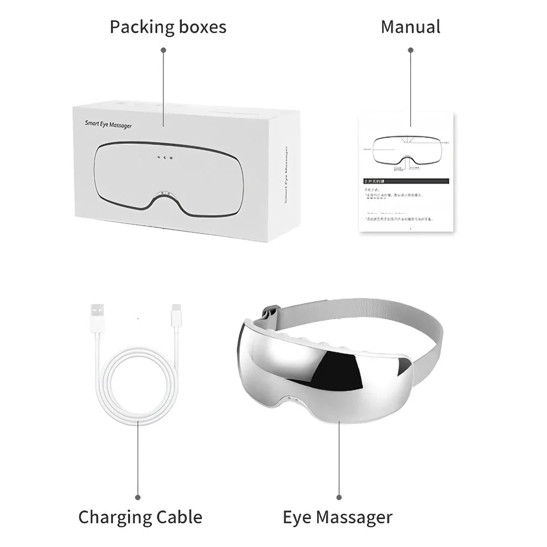 Premium Electric Eye Massager with Hot Compress and Bluetooth Music for Relaxation and Eye Fatigue Relief