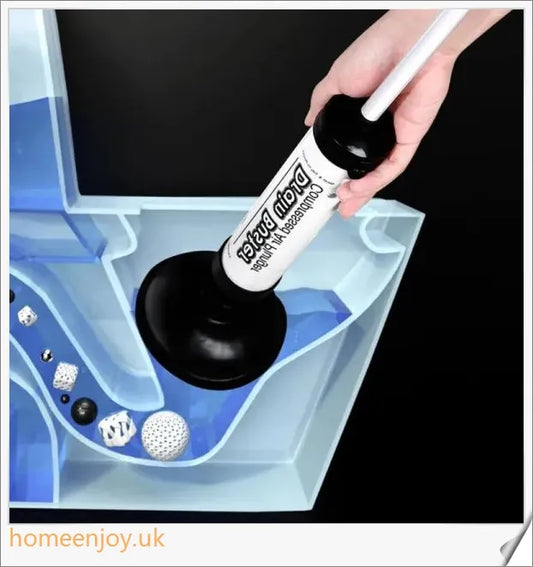 A versatile toilet plunger that uses air suction to effectively unclog drains in UK homes