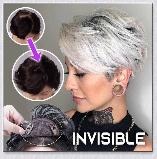 Magic Hair Topper Clip - Discreet Synthetic Hairpiece for Thinning or Graying Hair