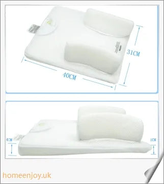 A premium baby sleep pillow with elevated head position, air vents, and breathable mesh fabric for comfortable, safe slumber.