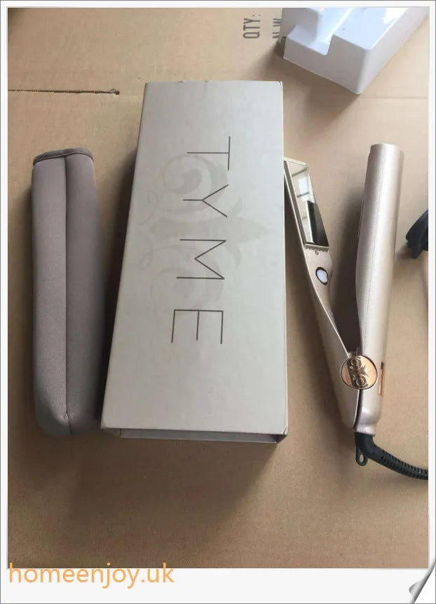 A sleek and versatile 2-in-1 hair straightening and curling iron with adjustable temperature settings