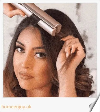 A sleek and versatile 2-in-1 hair straightening and curling iron with adjustable temperature settings