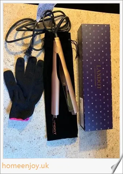 A sleek and versatile 2-in-1 hair straightening and curling iron with adjustable temperature settings