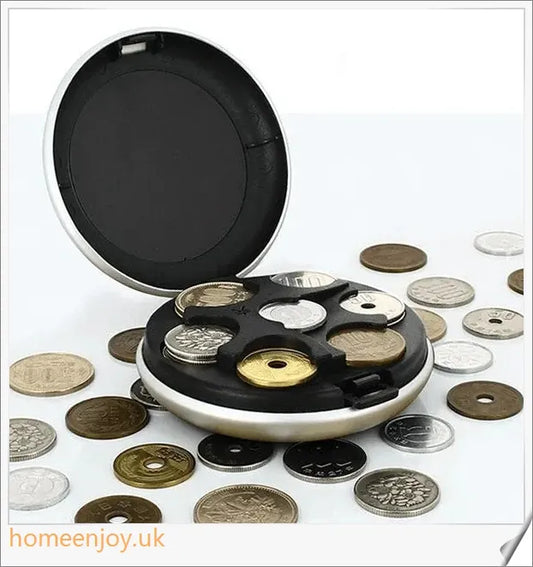 Easy Pocket Coin Dispenser - Compact coin organizer for Euros, Dollars and other currencies