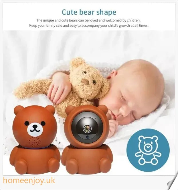 Bear Camera1080P Wifi IP Camera with Auto Tracking, IR Night Vision, and Home Security Features